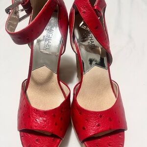 Michael kors red wedges